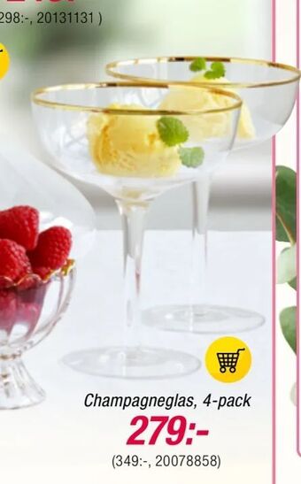 Guldfynd Champagneglas, 4-pack erbjuda