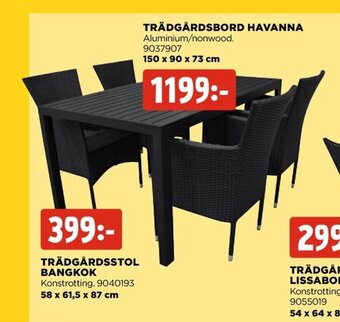 Jem&Fix Trädgårdsstol Bangkok erbjuda