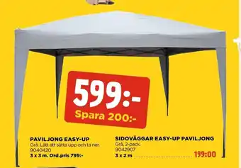 Jem&Fix Paviljong Easy-Up 3x3m erbjuda