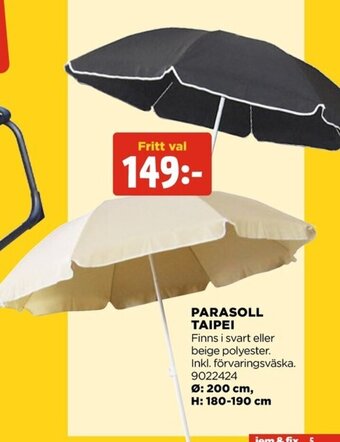Jem&Fix Parasoll TaiPei erbjuda