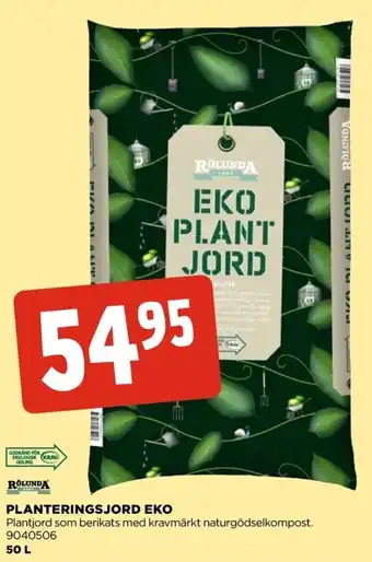 Planteringsjord Eko 50l