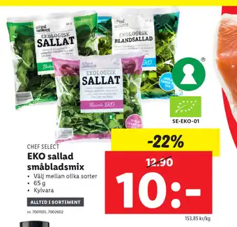 Lidl Eko sallad 65g erbjuda