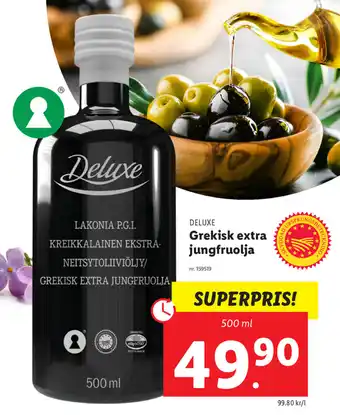 Lidl Grekisk extra jungfruolja 500ml erbjuda