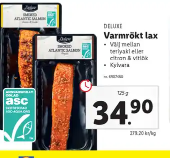 Lidl Varmrökt lax 125g erbjuda