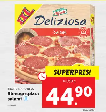 Lidl Stenugnspizza salami 4x350g erbjuda
