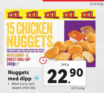 Lidl Nuggets med dipp 340g erbjuda