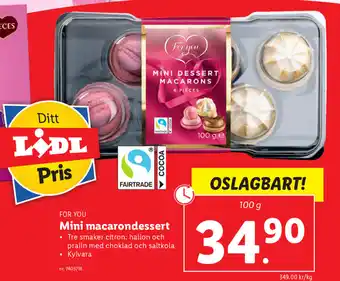 Lidl Mini macarondessert 100g erbjuda