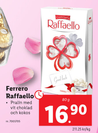 Lidl Ferrero Raffaello 80g erbjuda