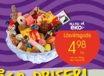 EKO lösviktsgodis erbjuda