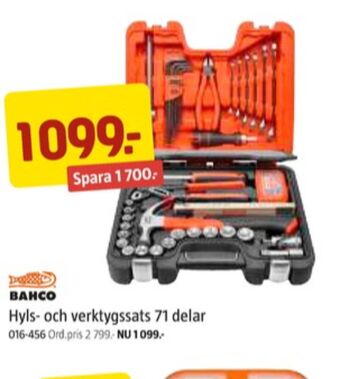 Jula Bahco hylsnyckelsats erbjuda