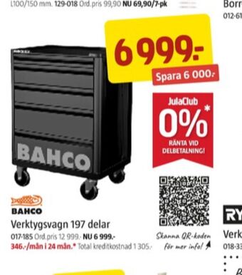 Jula Bahco verktygsvagn erbjuda