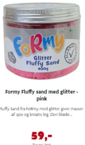 Formy Fluffy sand med glitter pink