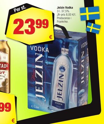 Calle Jelzin vodka erbjuda