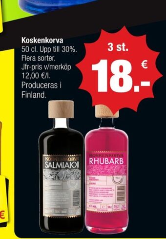 Calle Koskenkorva vodka erbjuda