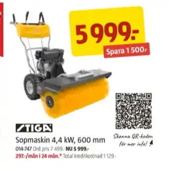 Jula Stiga sopmaskin erbjuda