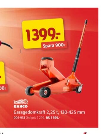 Jula Bahco domkraft erbjuda