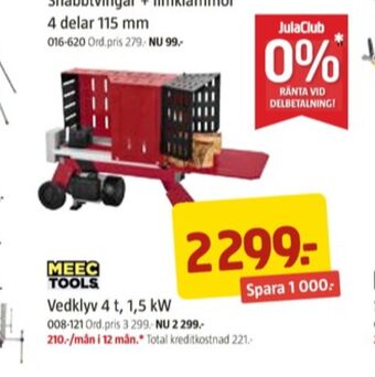 Jula Meec tools vedklyv erbjuda