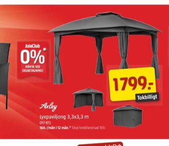 Jula Axley paviljong erbjuda