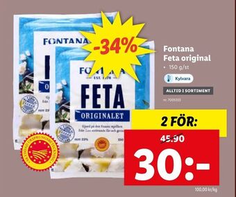 Lidl Fontana Feta original erbjuda