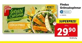 Lidl Findus Grönsakspinnar erbjuda
