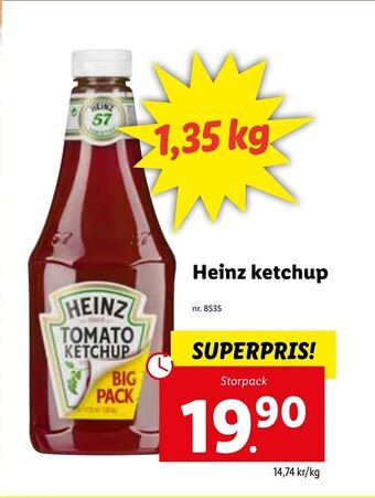 Lidl Heinz ketchup erbjuda