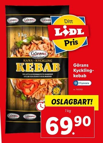 Lidl Görans Kycklingkebab erbjuda