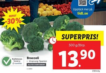 Lidl Broccoli erbjuda