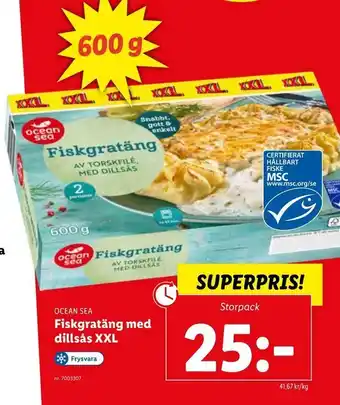 Lidl Fiskgratäng med dillsås XXL erbjuda