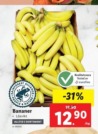 Lidl Bananer erbjuda