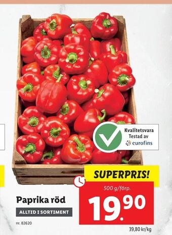 Lidl Paprika röd erbjuda