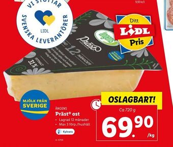 Lidl Präst® ost erbjuda