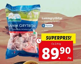 Lidl Lammgrytbitar erbjuda