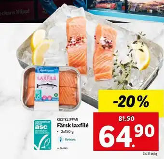 Lidl Färsk laxfilé erbjuda