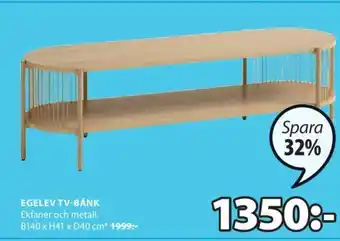JYSK Egelev Tv-Bänk B140 x H41 x D40 cm erbjuda