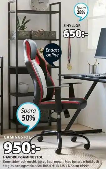 JYSK Havdrup Gamingstol erbjuda