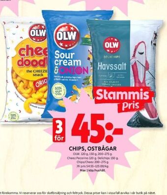 ICA Kvantum Olw ostbågar erbjuda