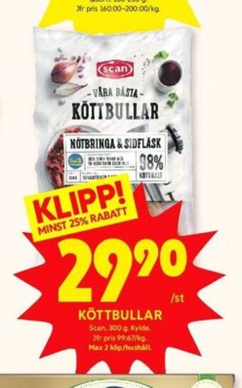 ICA Kvantum Scan köttbullar erbjuda