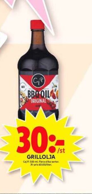 ICA Maxi Caj p grillolja erbjuda