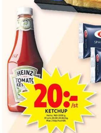 ICA Maxi Heinz ketchup erbjuda
