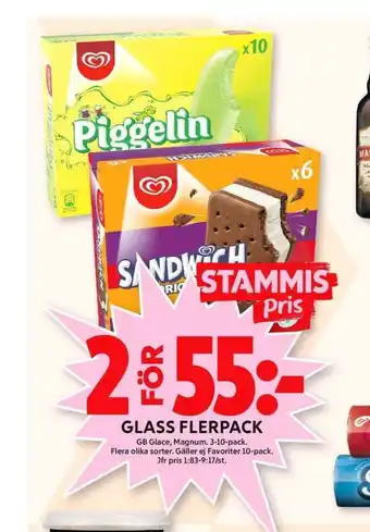 ICA Maxi Gb magnum glasspinnar erbjuda