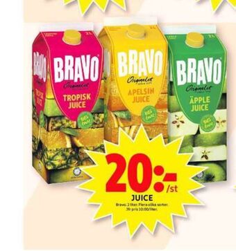 ICA Maxi Bravo juice erbjuda