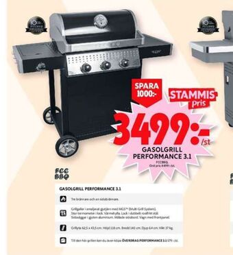 ICA Maxi Fcc bbq gasolgrill erbjuda