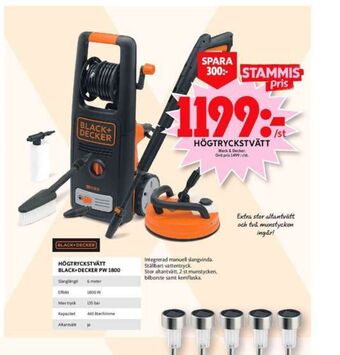 ICA Maxi Black&decker högtryckstvätt erbjuda