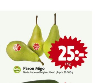 ICA Nära Migo päron erbjuda