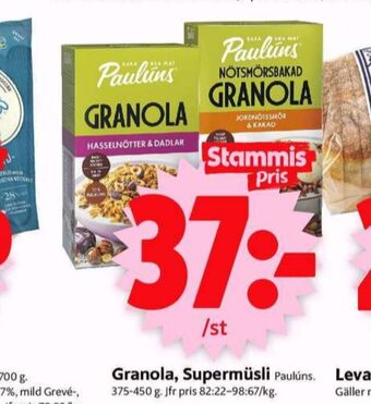 ICA Supermarket Paulùns granola erbjuda
