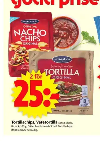 ICA Supermarket Santa maria tortillachips erbjuda