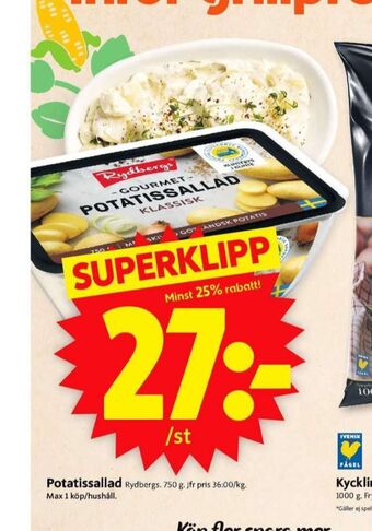 ICA Supermarket Rydbergs potatissallad erbjuda