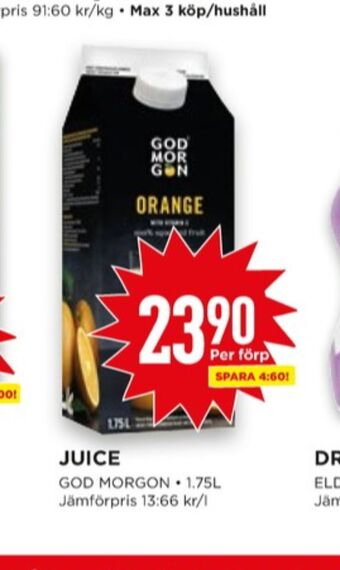 Willys God morgon juice erbjuda