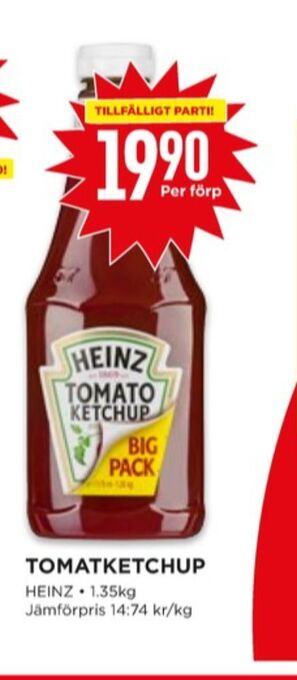 Willys Heinz ketchup erbjuda