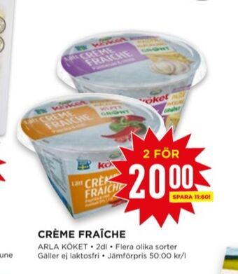 Willys Arla köket crème fraiche erbjuda